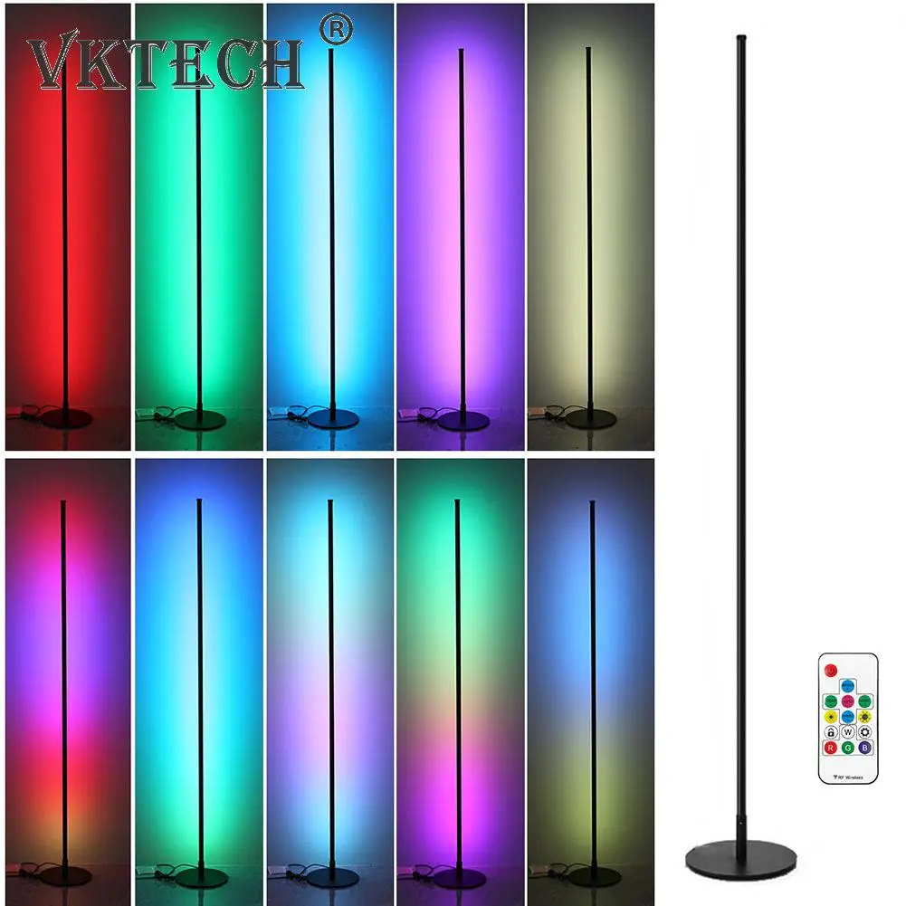 

1.2M Modern LED Corner Lamp RGB Colorful Floor Light Remote Control Multi-Modes Atmosphere Indoor Decor Lighting Standing Lamp