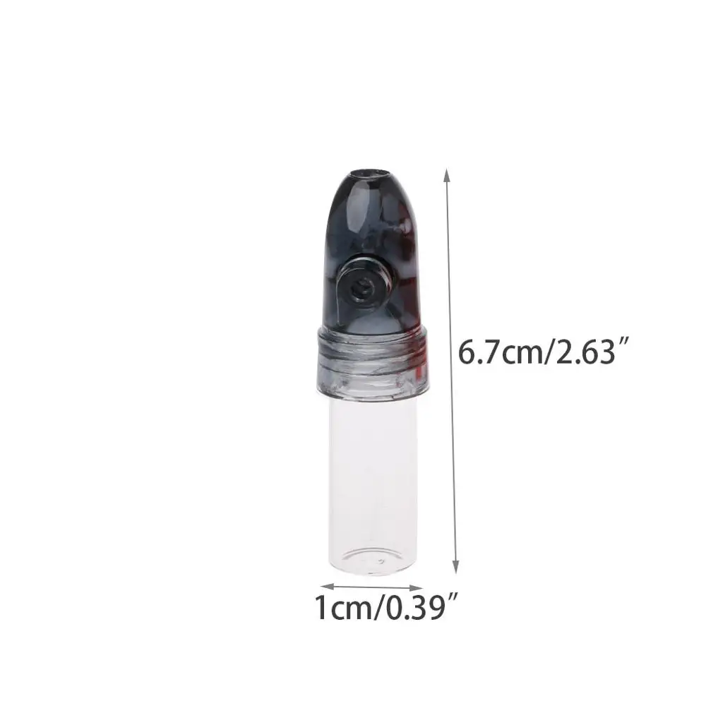 

Useful Snuff Bullet Box Dispenser Snuffer Glass Bottle Snuff Sniff Pill Cases Splitters Medicine Storage Random Color