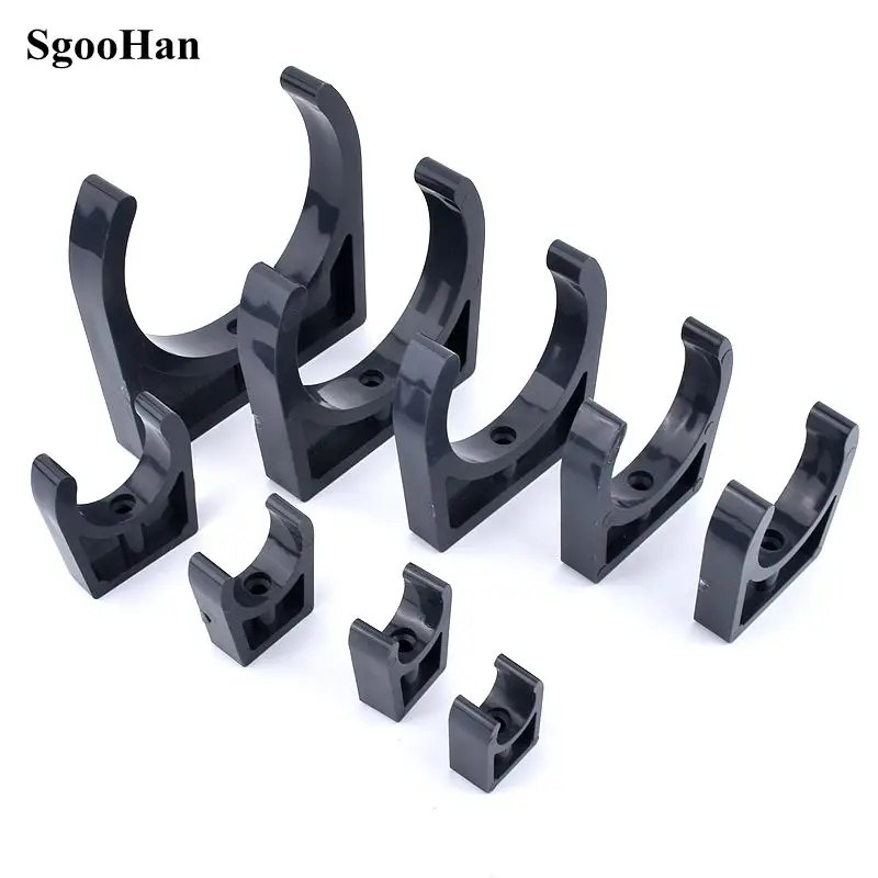 Фото I.D 20-110 мм НПВХ темно-серый U-образный зажим для труб, пластиковый зажим, держатель для труб, соединитель для садовой воды №2