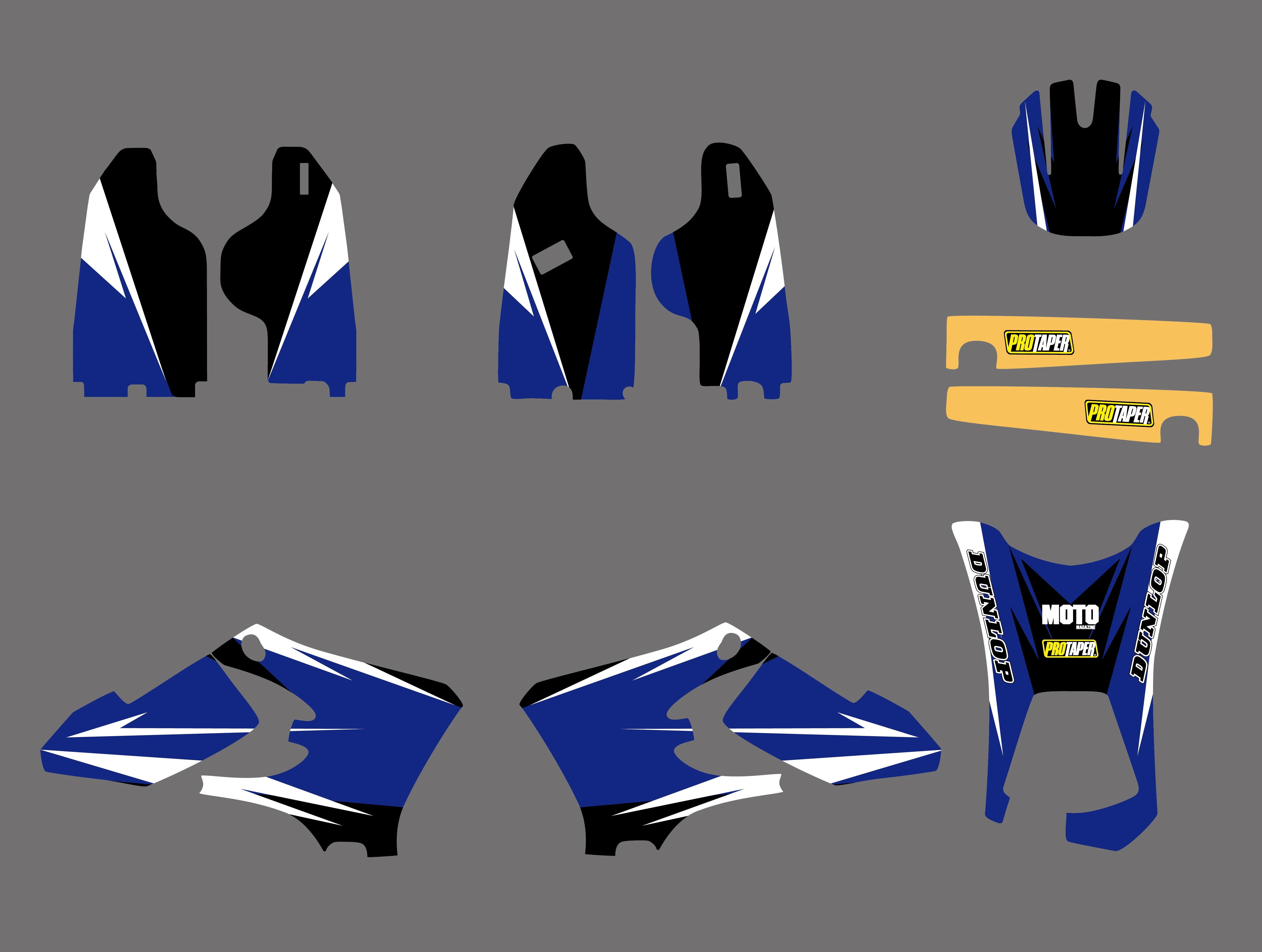 0500 синий новая команда графики фоны наклейки для Yamaha WR250F WR450F 2005 2006 WR 250F 450F WR250 WR450