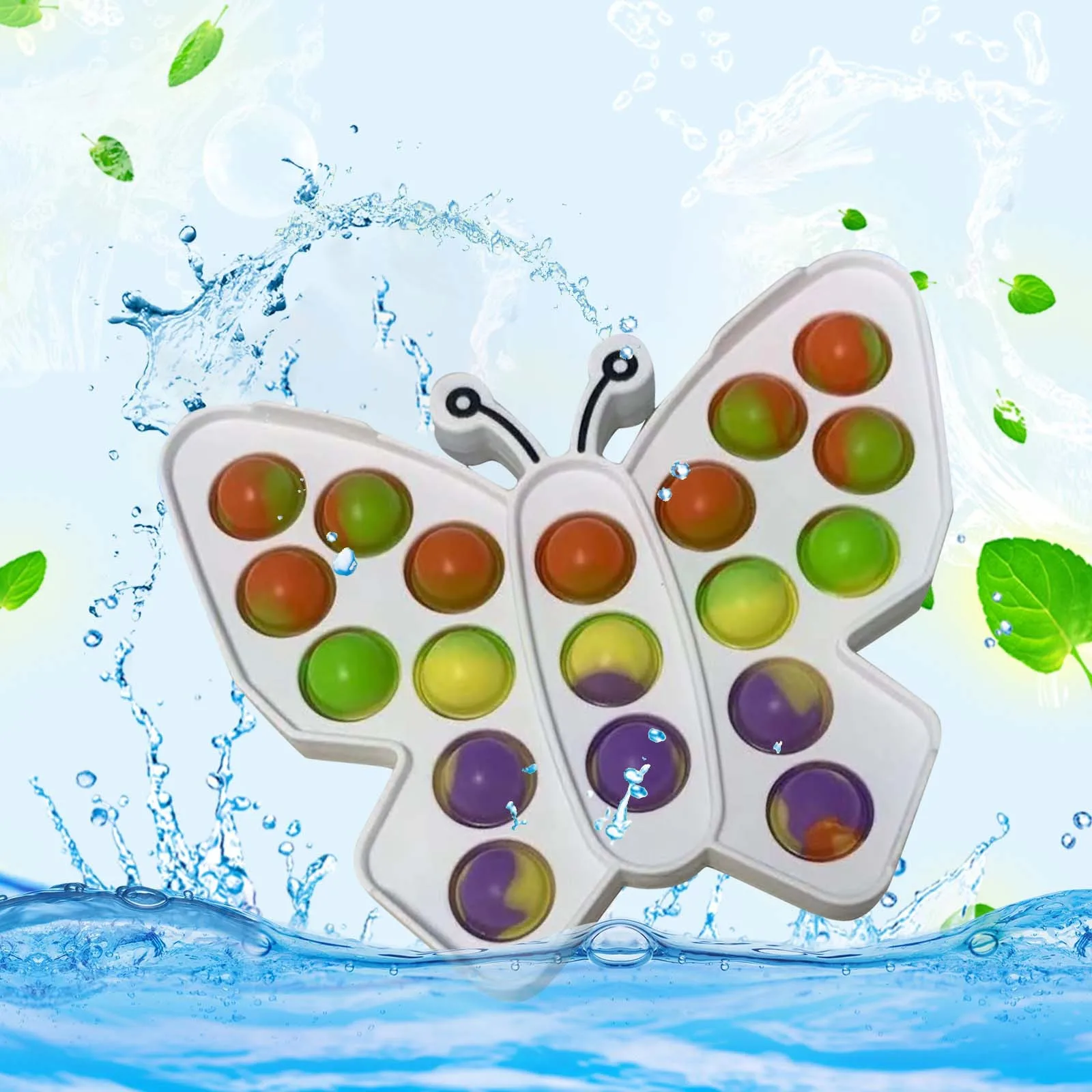 

Rainbow Fidget Toys Push Bubble Sensory Squishy Stress Reliever Autism Reliever Special Needs Popper Relief For Adult Children