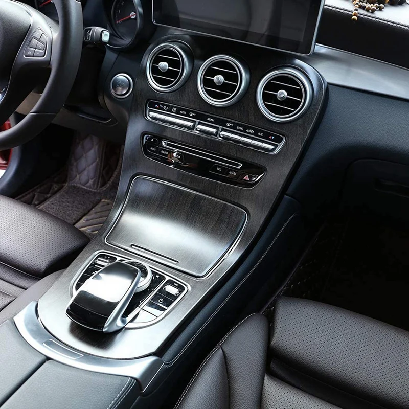 

Oak Wood Car Central Control Panel Cover Decorative Frame for Mercedes Benz C Class W205 GLC-Class X253 2015-2018