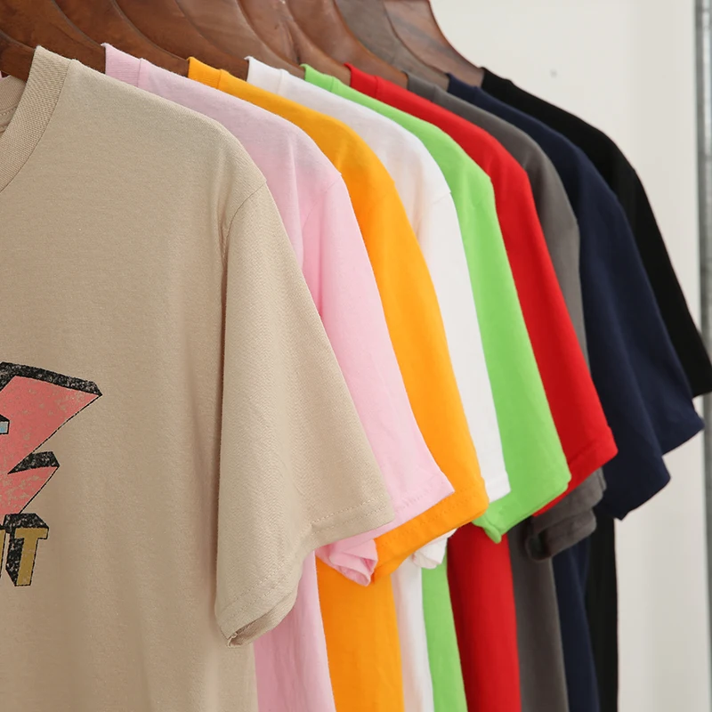 

2020 Women Summer New O-Neck T-shirt 100% Cotton Casual Short Sleeve Top Brand New Female Plus Size SL Letter Print Colorful Tee