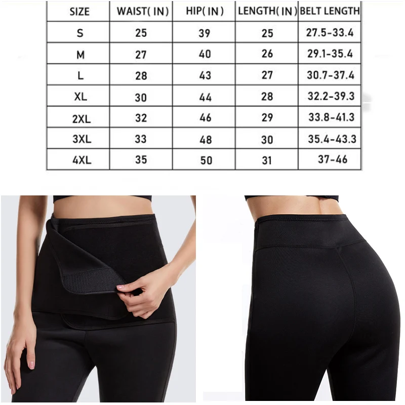 

Women Shaper Pants Sweat Sauna Shaper Butt Lifter High Velcro Waist Slimming Thigh Tummy Control Pants Shapewear Body Shaper