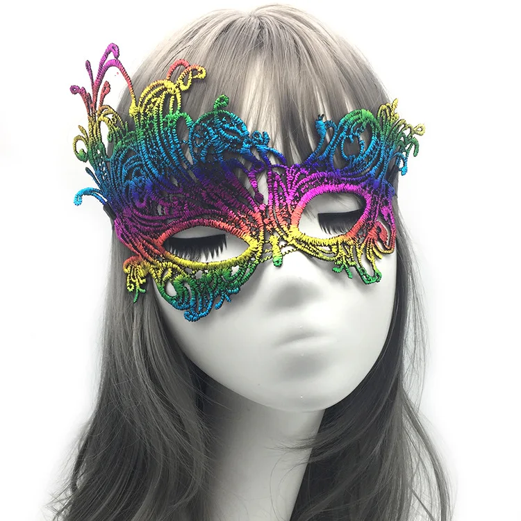 Женская Сексуальная кружевная маска для Хэллоуина карнавальный мяч Маскарадная