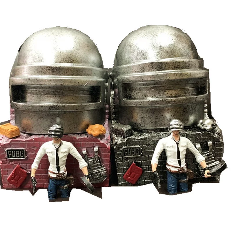 

Unique Game Figure Helmet Ashtray 15*15*12cm Resin DIY Ash Storage Ornaments Birthday Gift For Boyfriend Office Desk Decoration