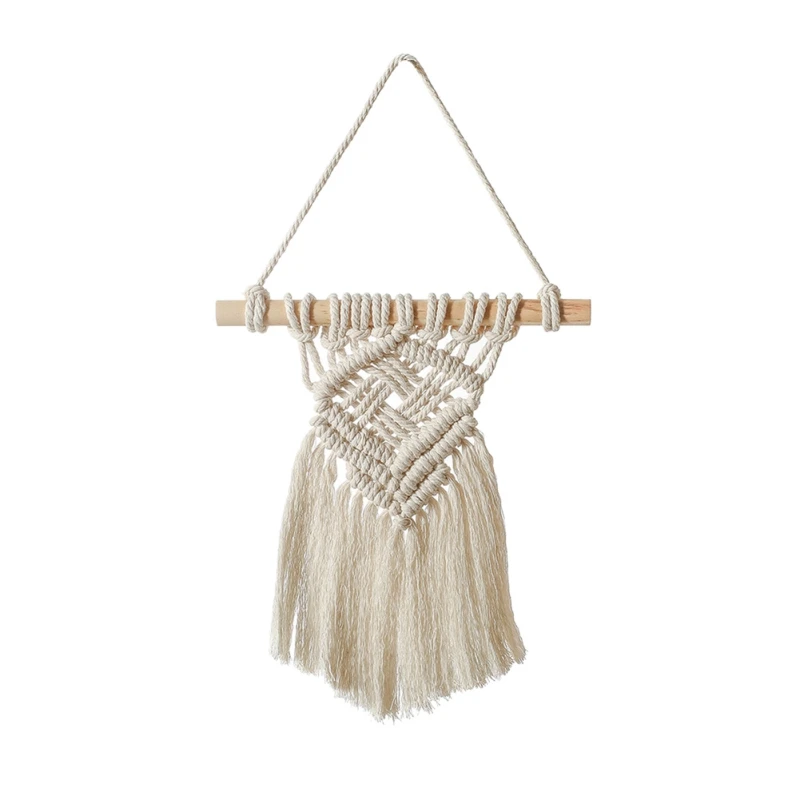 Хлопковое Тканое макраме гобелены украшение с кисточкой фон для спальни