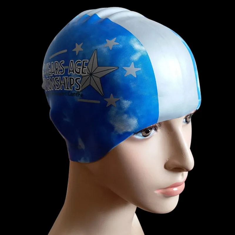 Высокоэластичная силиконовая 3D эластичная шапочка для плавания мужчин и женщин