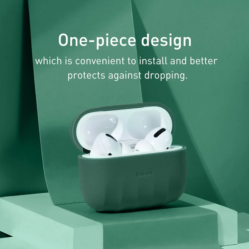 Нескользящий чехол Baseus для Airpods Pro силиконовый беспроводных Bluetooth наушников Apple 3