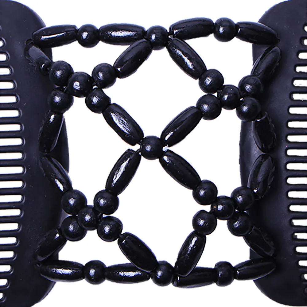 Волшебные деревянные эластичные двойные зажимы для волос скользящая расческа