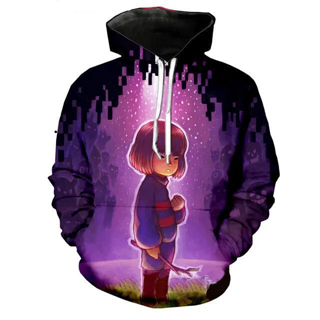 Пуловер унисекс с 3D-принтом Game Undertale Sans Повседневная Уличная одежда длинными