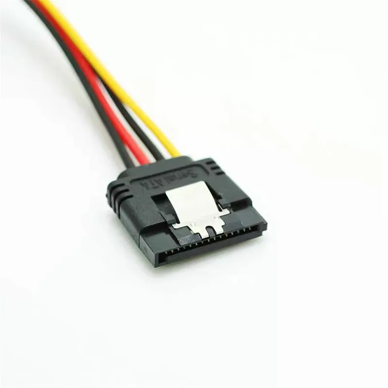 IDE 4Pin Molex мама к SATA 15Pin 90 градусов с удлинителем для жесткого диска кабель питания