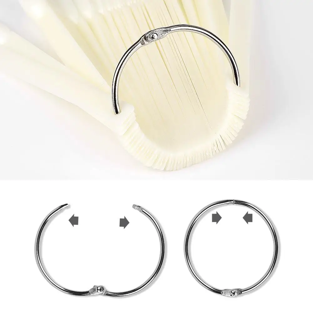 Веер для ногтей с круглой головкой железное кольцо образец лака цветная карта ABS