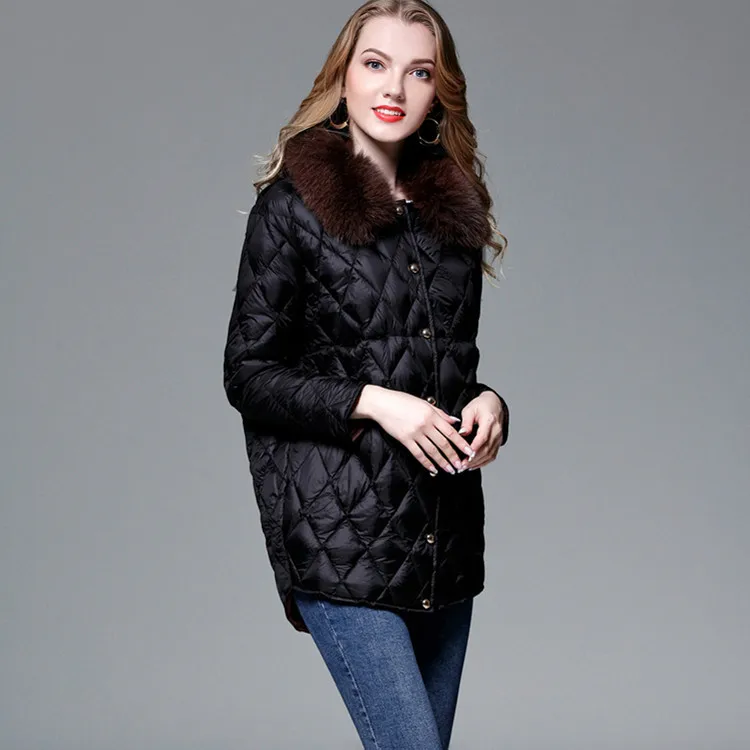 Пуховик женский на белом утином пуху Осень-зима 2020 пуховик светильник корейский