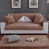 winter crystal velvet sofa cushion solid color simple modern plush thick non slip cover towel