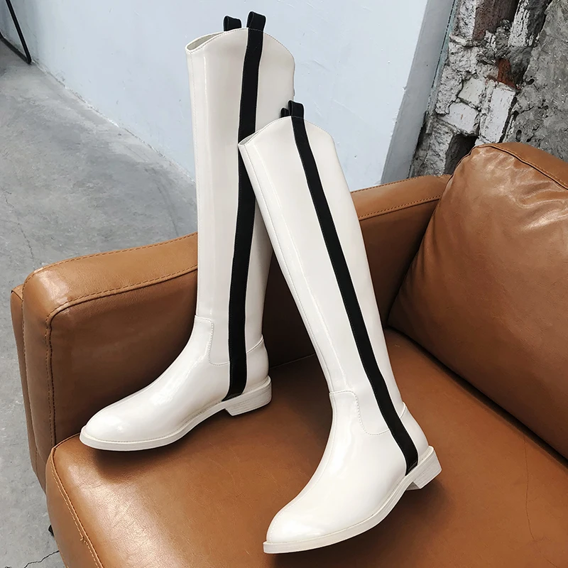 Теплые длинные сапоги для ночного клуба женская обувь сезона осень-зима 2020