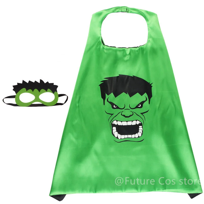 Детская маска-плащ для косплея из аниме Marvel Мстители Человек-паук Халк Капитан