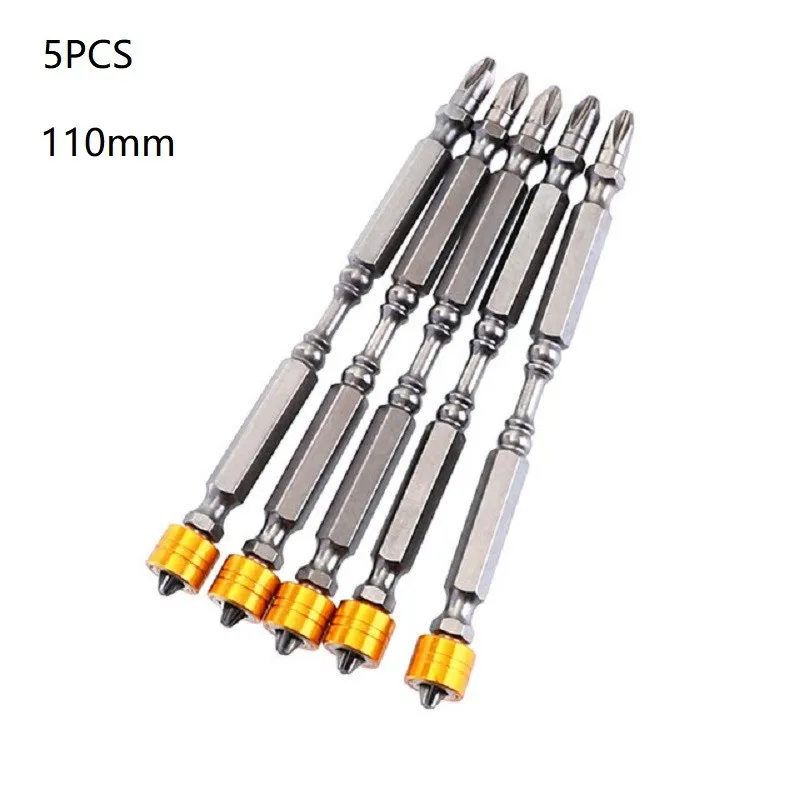 

5pcs Magnetic Screwdriver PH2 S2 Alloy Steel Double-Headed Cross Drill Bit 110mm Drill Bits For Electric Screwdriver Assemblies