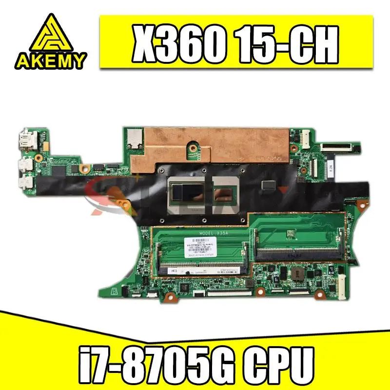 

Материнская плата для ноутбука HP Spectre X360 15-CH DAX35AMBAG0 L15574-601 L15574-501 с процессором i7-8705G 100% протестирован