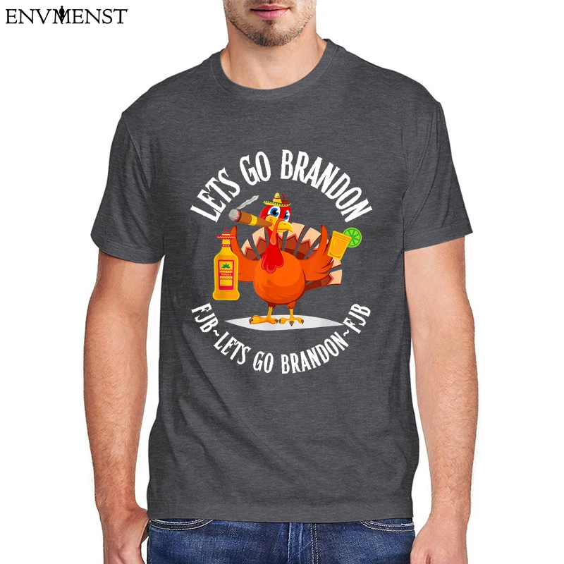 

Unisex Let's Go Brandon T Shirt Funny Turkey Thanksgiving Day Gift Men's Cotton Novelty T-Shirt Let's Go Brandon Graphic Tee Top