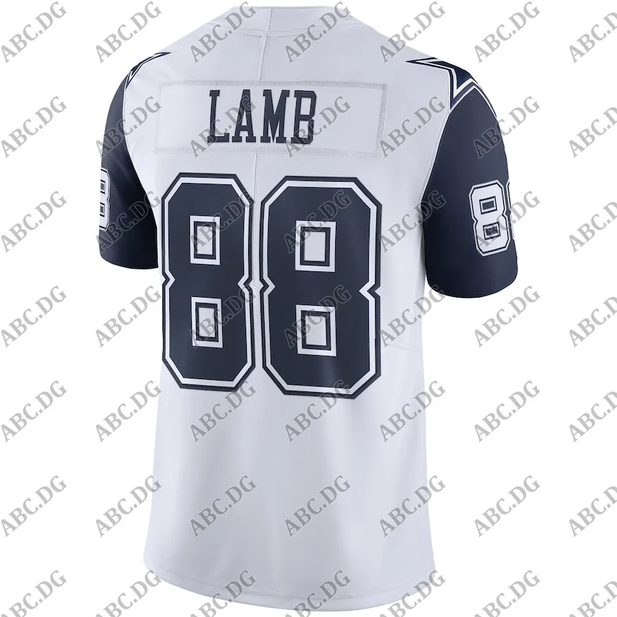 

Customized Stitch Men Women Kid Youth Dallas CeeDee Lamb White 2nd Alternate Vapor Limited Jersey 4XL 5XL 6XL