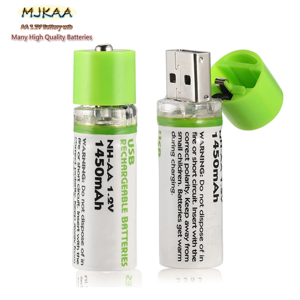 Новинка MJKAA Ni MH 2A 1 2 V 1450mAh Usb аккумуляторная батарея Aa для дистанционного
