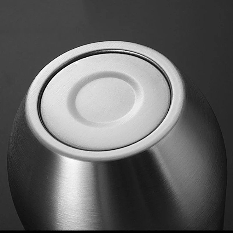 12 унций яйцевидной формы Нержавеющая сталь винный стакан с крышкой двойными