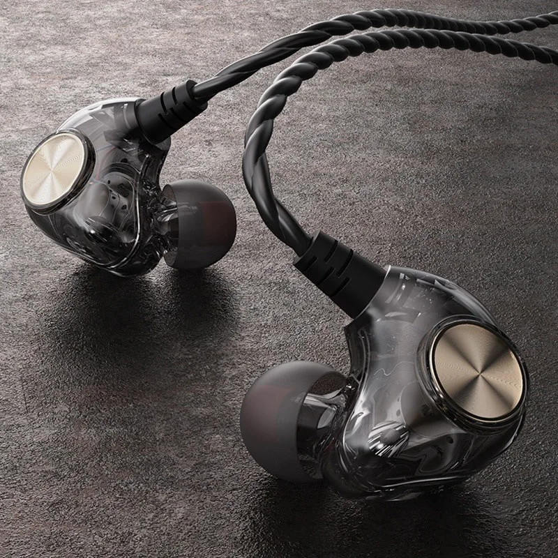 

K1 Earphone 3.5mm Transparent In-Ear Earbuds Subwoofer Stereo Bass Earphone With Mic sport Running Headset for iPhone Samsung GT