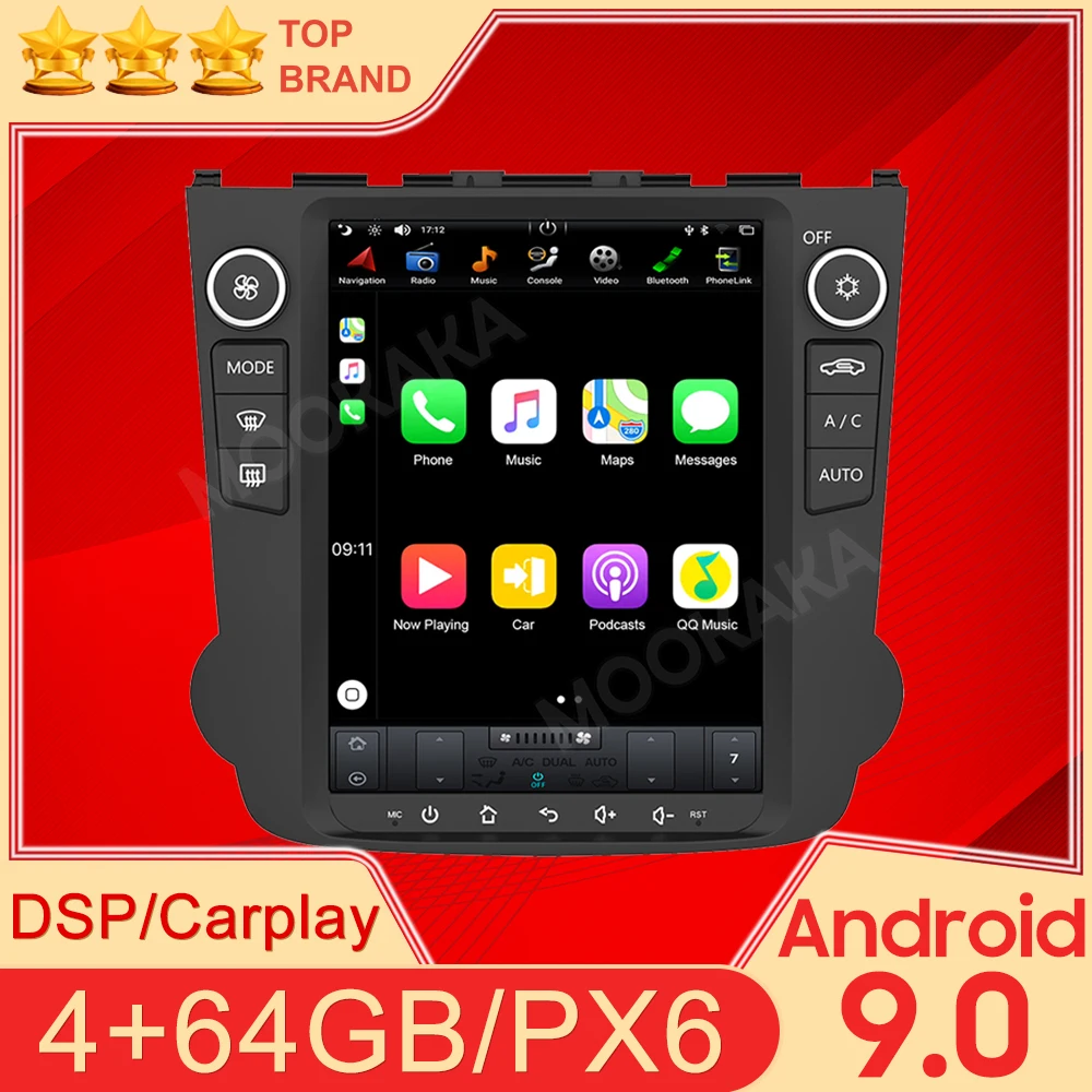 PX6 4 + 64 ГБ Android 9.0 для HONDA CRV 2006-2011 Мультимедийное видео GPS-навигатор Автомобильный