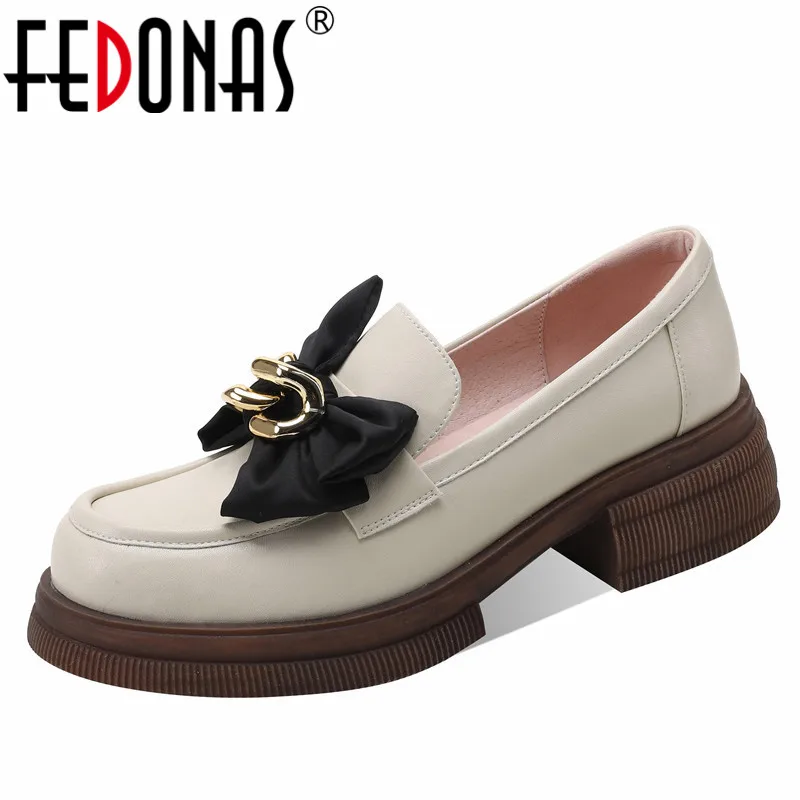 

FEDONAS/модные женские туфли-лодочки на платформе; Новинка; Туфли на толстом каблуке с бантом-бабочкой; Сезон весна-лето; Повседневная женская о...
