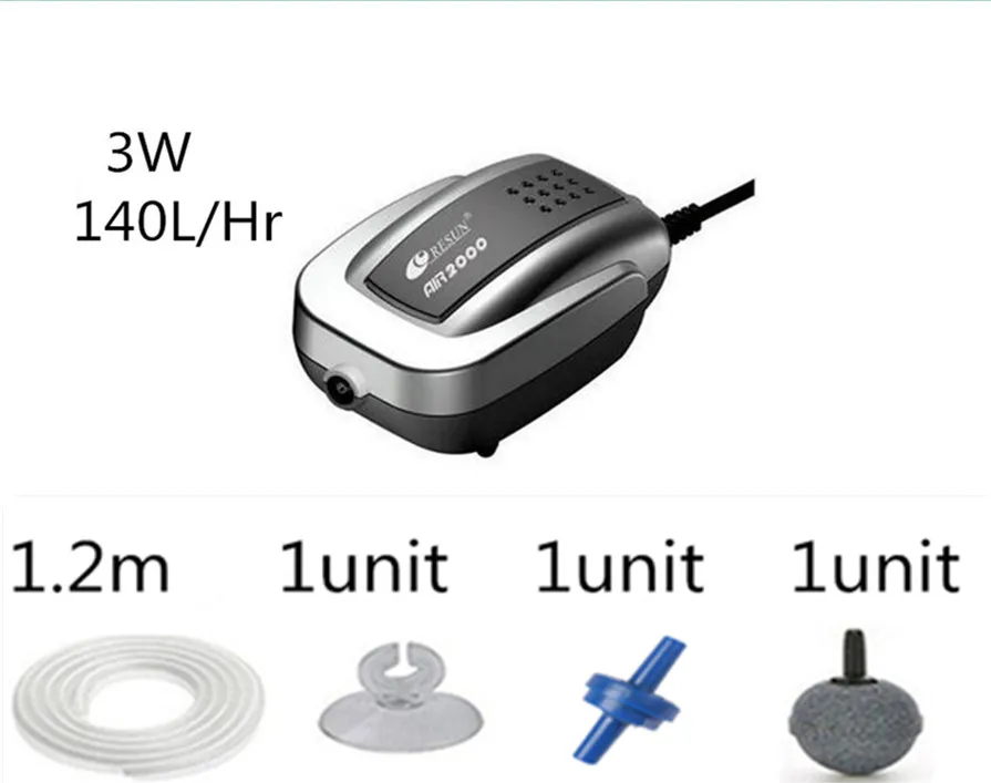AIR2000 a set Самый Тихий аквариум воздушный насос, компрессор аквариума воздушный камень, воздушный компрессор Оксигенатор для аквариума аксессуары для аквариума - Цвет: AIR2000 a set