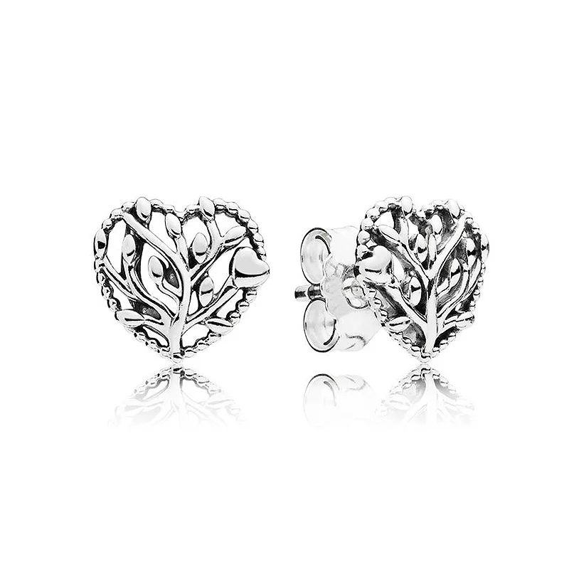 Серьга Tree Of Love Forever, Волшебная Корона с Потрясающими Каплями, изготовленная из стерлингового серебра 925, для женщин, модные украшения, подарок для самостоятельного создания.