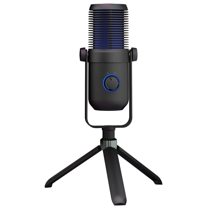 

USB Microphone Condenser Microphone with 3.5mm Monitor Headphone Jack One-Key Mute Plug-And-Play