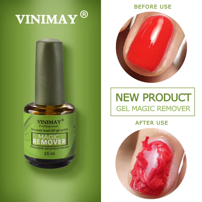 

VINIMAY Burst Magic Remove UV Gel Nail Polish Magic Remover Soak off Nail Art Primer Acrylic Clean Degreaser For Nail Lacquer