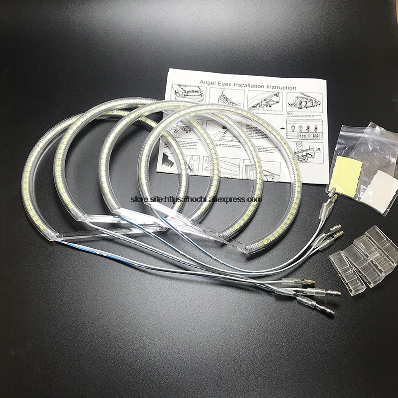 HochiTech для Toyota X100 Chaser 1996-2001 6th ультра яркий SMD белый светодиодный ангельские глазки halo Кольцо Комплект дневного света DRL