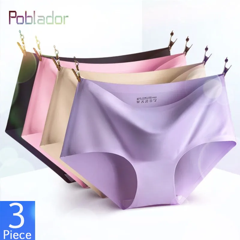 Трусы-плавки женские бесшовные 3 шт./лот цвет в ассортименте | Женская одежда