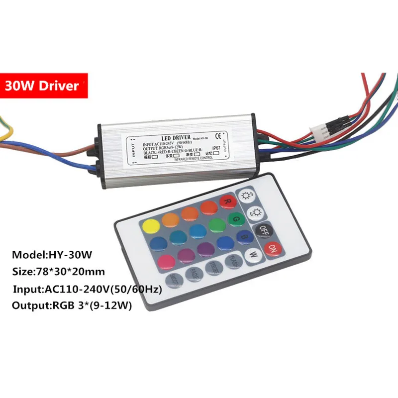 ASMT светодиодный 10 Вт 20 30 50 100 RGB водонепроницаемый IP67 высокий драйвер AC110 245V вход