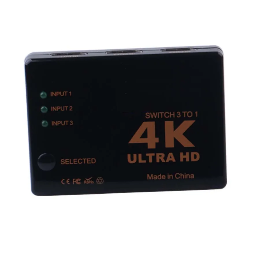 Даже не подозревали 4K Mini 3 Порты и разъёмы совместимому с HDMI переключатель 1080P
