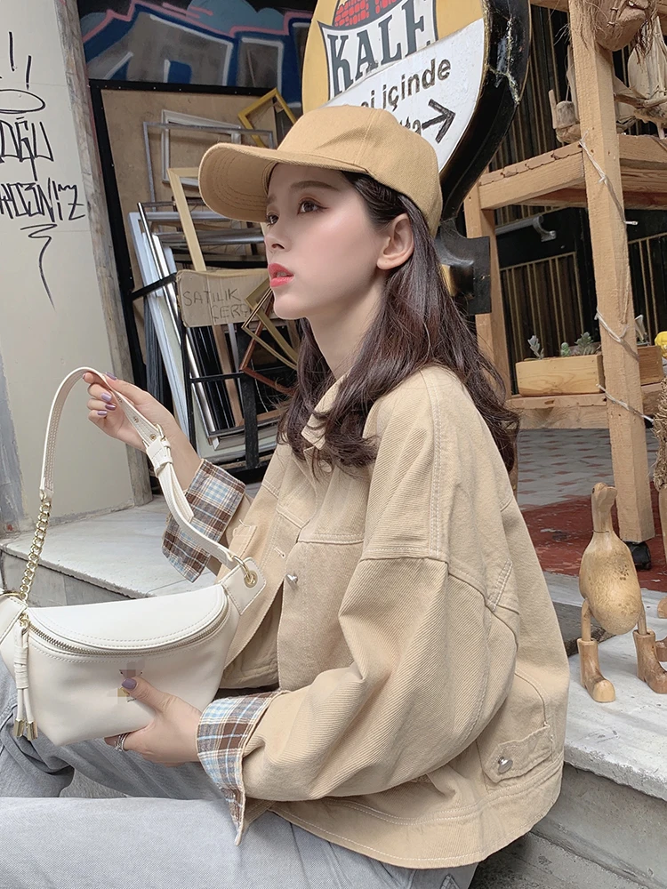 MISHOW осеннее свободное Новое корейское короткое Стильное женское пальто Vogue Женское пальто стоячий воротник уличная куртка MX19C6484