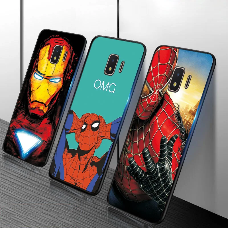 Для samsung Galaxy J4 Plus J6 чехол для телефона J5 J7 Prime Neo J3 чехол на Мстители Капитан Америка черный ТПУ чехол