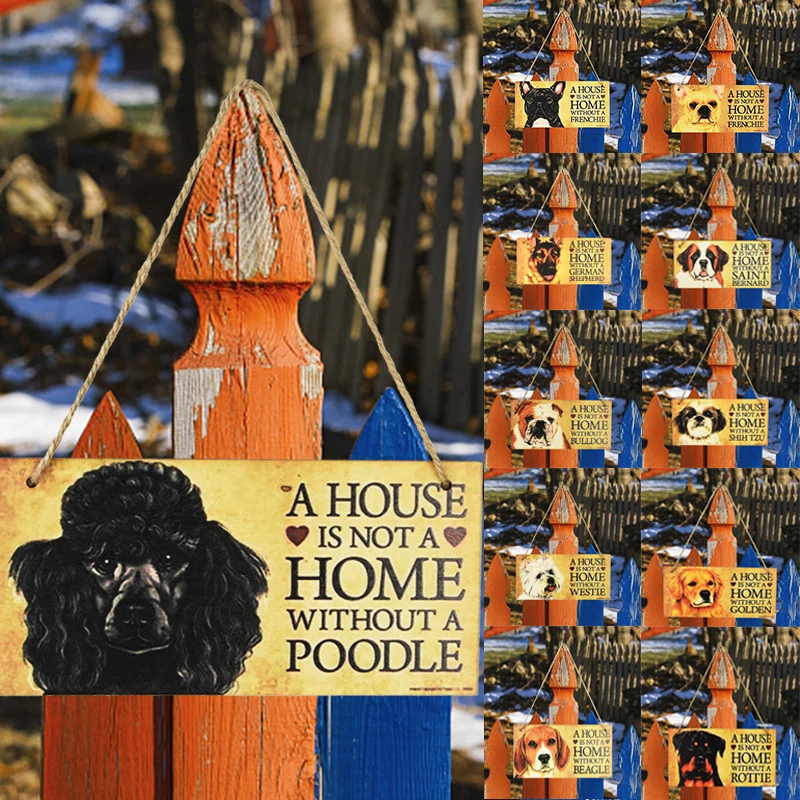 Собачьи бирки прямоугольная деревянная бирка для домашних животных аксессуары