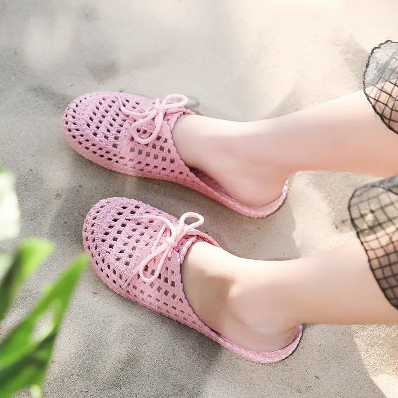 Сандалии Lizeruee женские плетеные из ротанга пляжная обувь заостренный носок