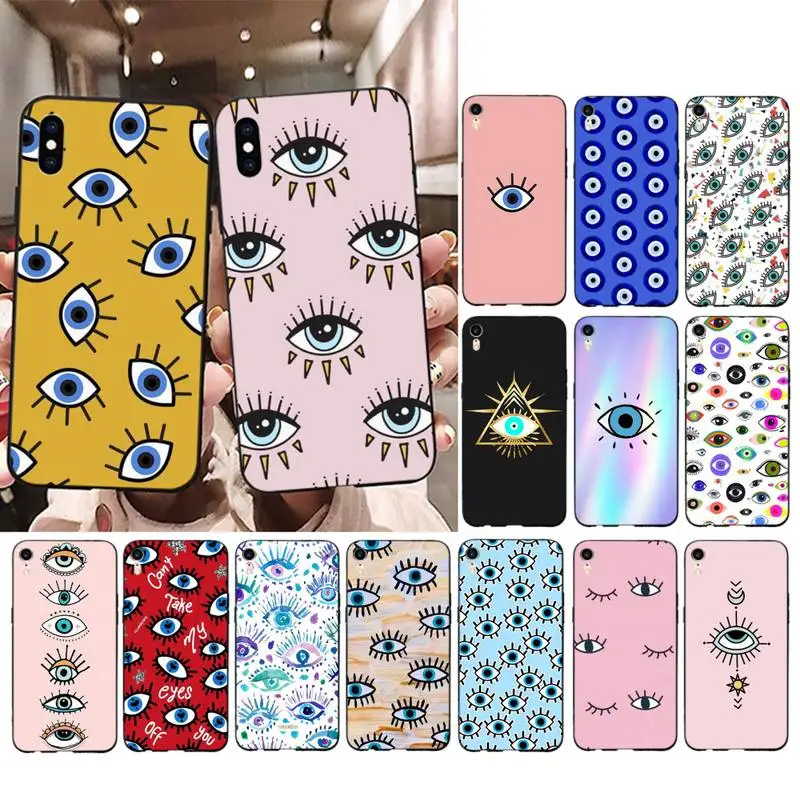 

Evil Eye Fashion Phone Case for iPhone 13 11 12 pro XS MAX 8 7 6 6S Plus X 5S SE 2020 XR cover