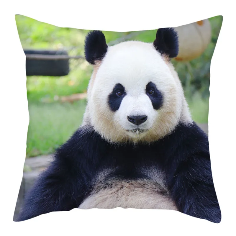 Fubatacchi Милая панда фото наволочки Рождество Новый год декор для дома дивана