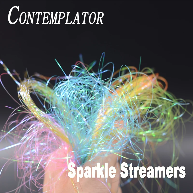 

CONTEMPLATOR new 7colors Sparkle Flash Tinsel streamers fly fishing materials fly tying flat mylar pearl tinsel flashback nymphs