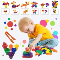 kids montessori rainbow pebbles color sorting stacking stones creative toys baby sensory toys montessori sensorial materials