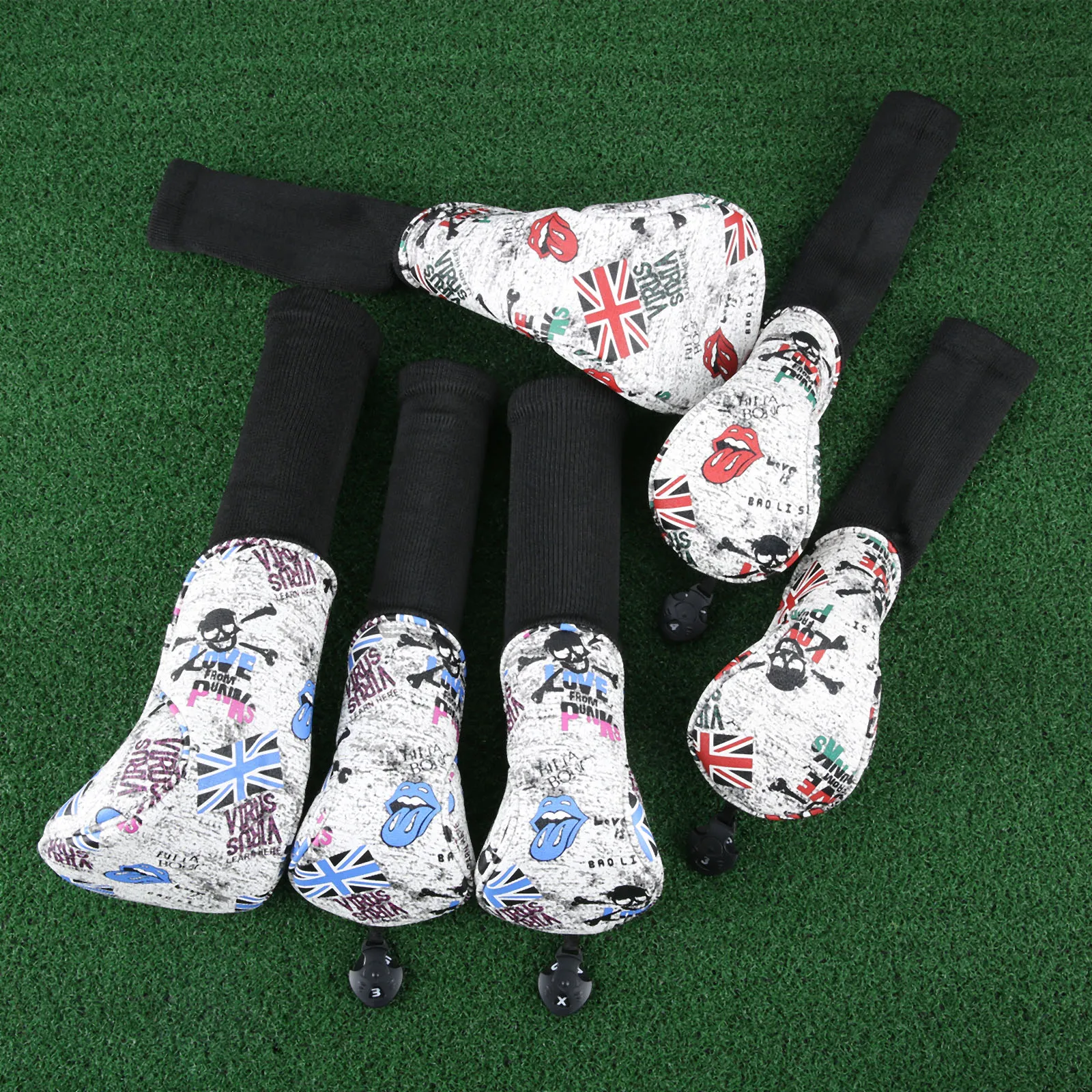 3 шт. Для мужчин женщин в виде британского флага для игры гольф клуб головные