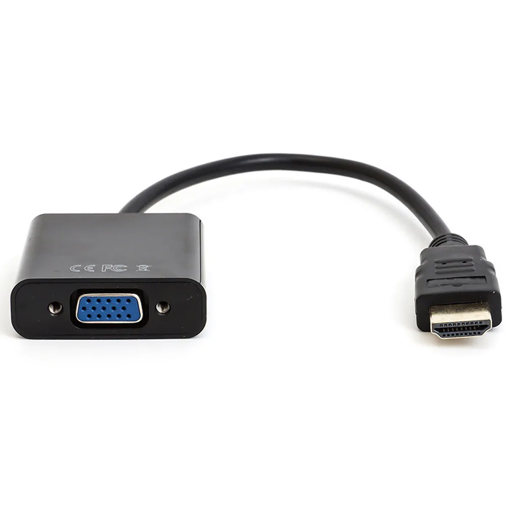 

1080P HDMI Male To VGA Female Video Cord Converter Adapter Cable For HDTV TV PC 1080p full-size HD Resolution