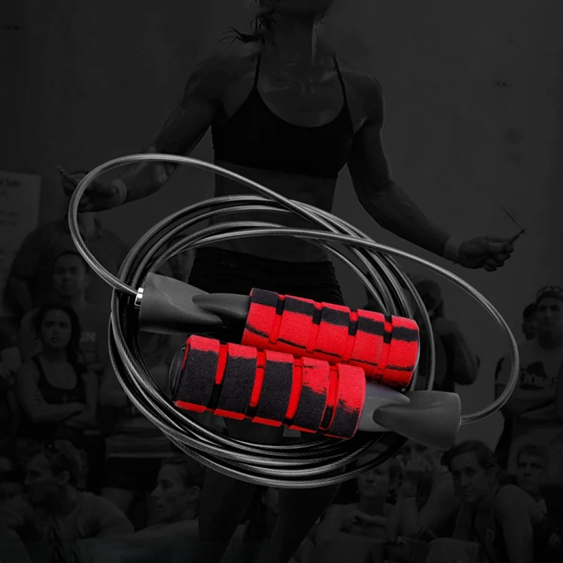 Sports Skipping Jump Ropes Tangle-Free With Ball Bearings Rapid Speed Rope Cable And 6” Memory Foam Handles Ideal New | Спорт и
