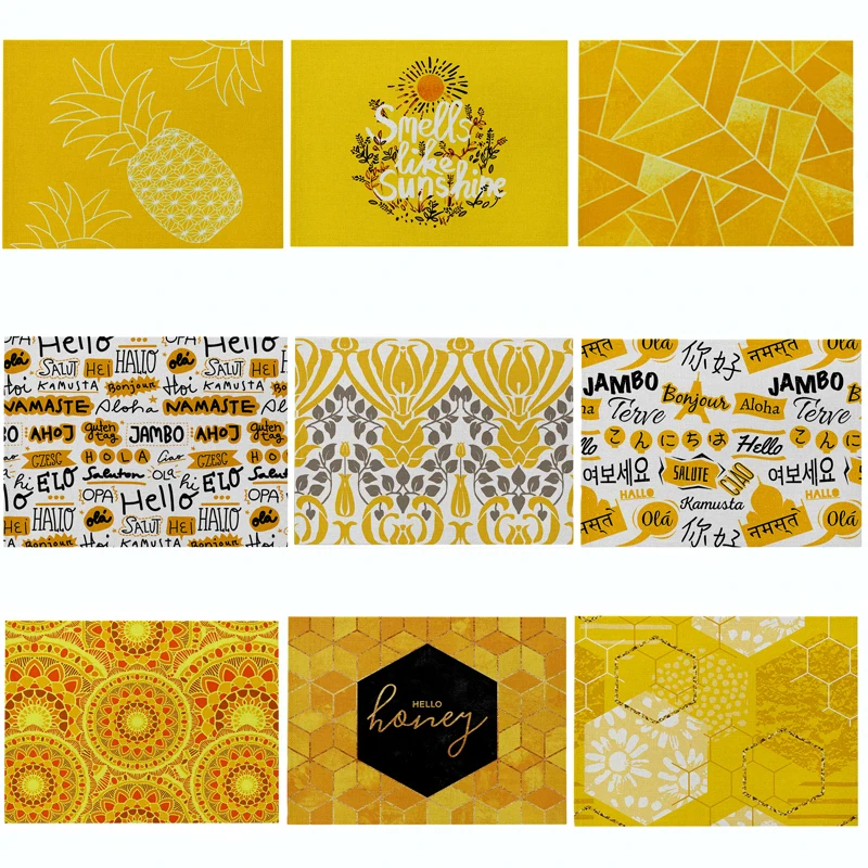 

Yellow Letters Pattern Cotton Linen Pad Dining Table Mats Coaster Bowl Cup Mat Geometric Pattern Kitchen Placemat 42*32cm